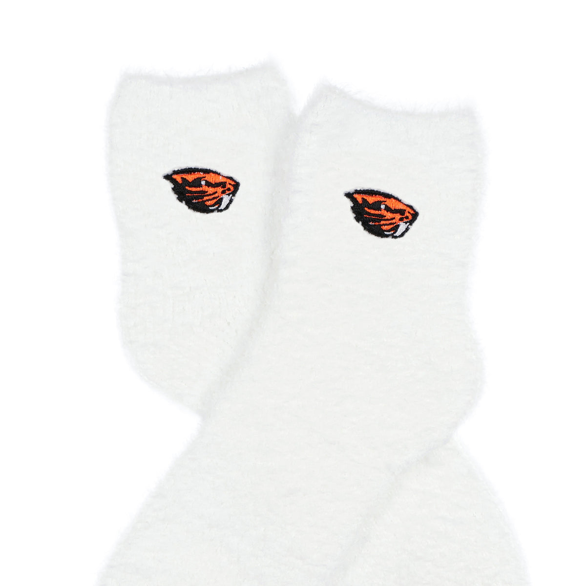 University Collegiate Socks Logo Design Adult Fuzzy Quarter Crew Sock