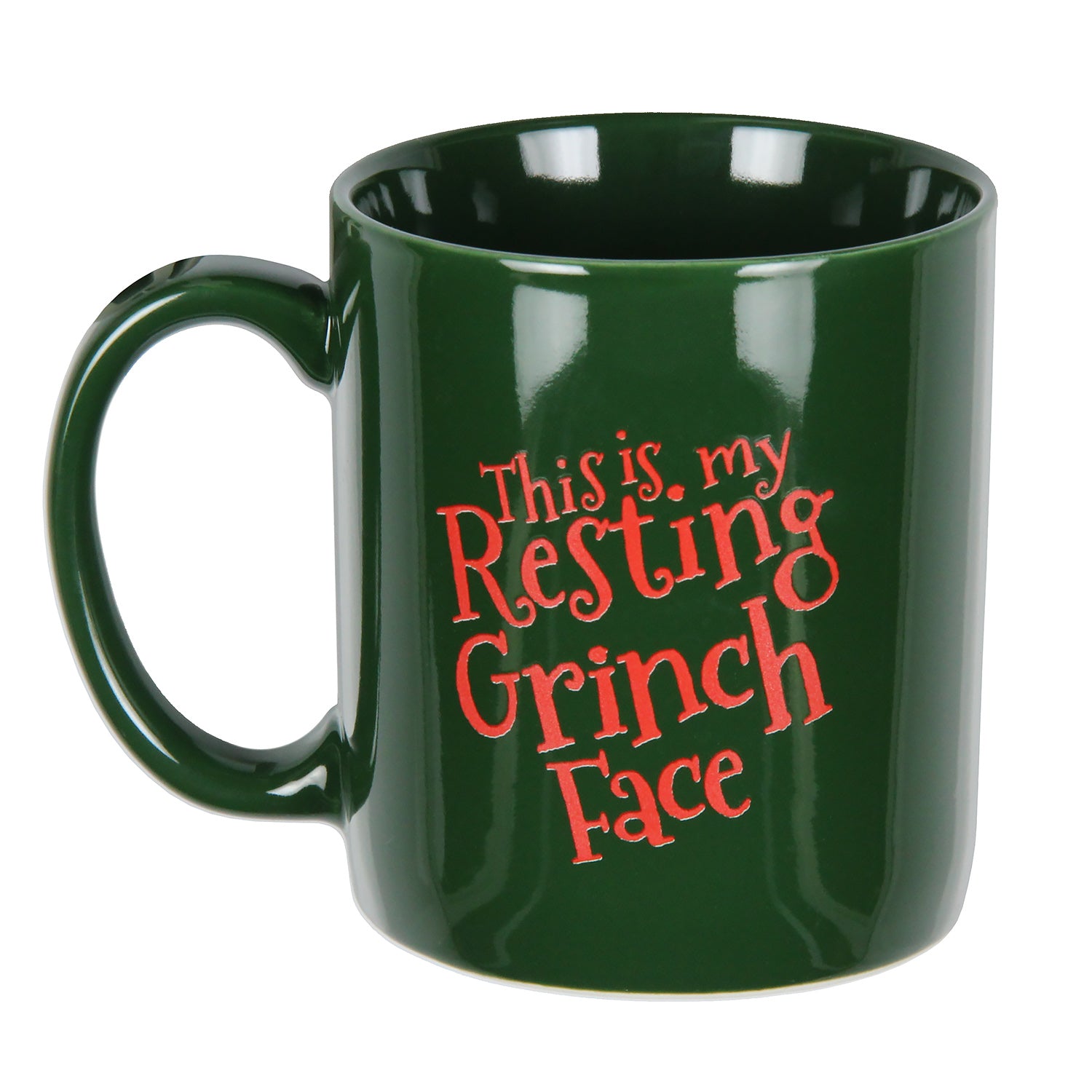 Dr. Seuss GRINCH Face Holiday Coffee Mug Cup 16 Oz