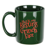 Dr. Seuss GRINCH Face Holiday Coffee Mug Cup 16 Oz