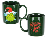 Dr. Seuss GRINCH Face Holiday Coffee Mug Cup 16 Oz
