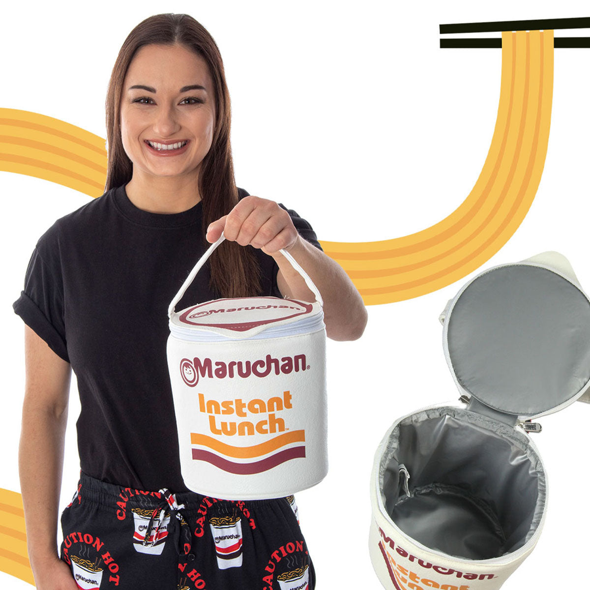 Maruchan Instant Lunch Ramen Lunchbox Novelty Cup Tote Carry Bag One Size 7"