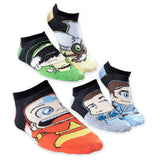 Avatar The Last Airbender Chibi Character No-Show Ankle Socks 5 Pair