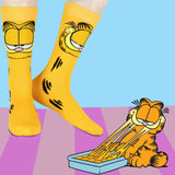 Garfield Socks Garfield Comics Big Face Character Mens Crew Socks Shoe Size 6-12