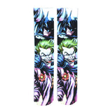 DC Comics Batman and Joker Socks Adult Allover Character Sublimated Design