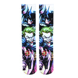 DC Comics Batman and Joker Socks Adult Allover Character Sublimated Design