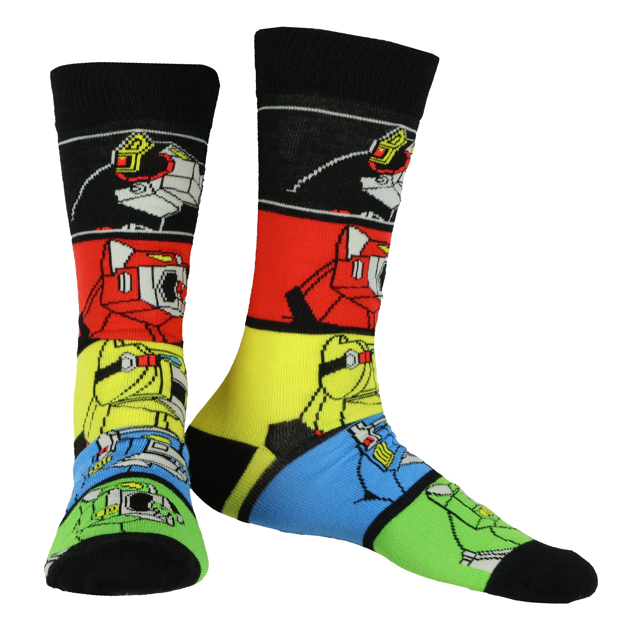 Voltron Socks Men's Legendary Defender Robot Lions Mechs Crew Socks 2 Pairs