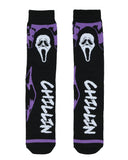 Ghostface Call Me and Chillin 2 Pairs Adult Casual Crew Socks (Shoe Size 6-12)
