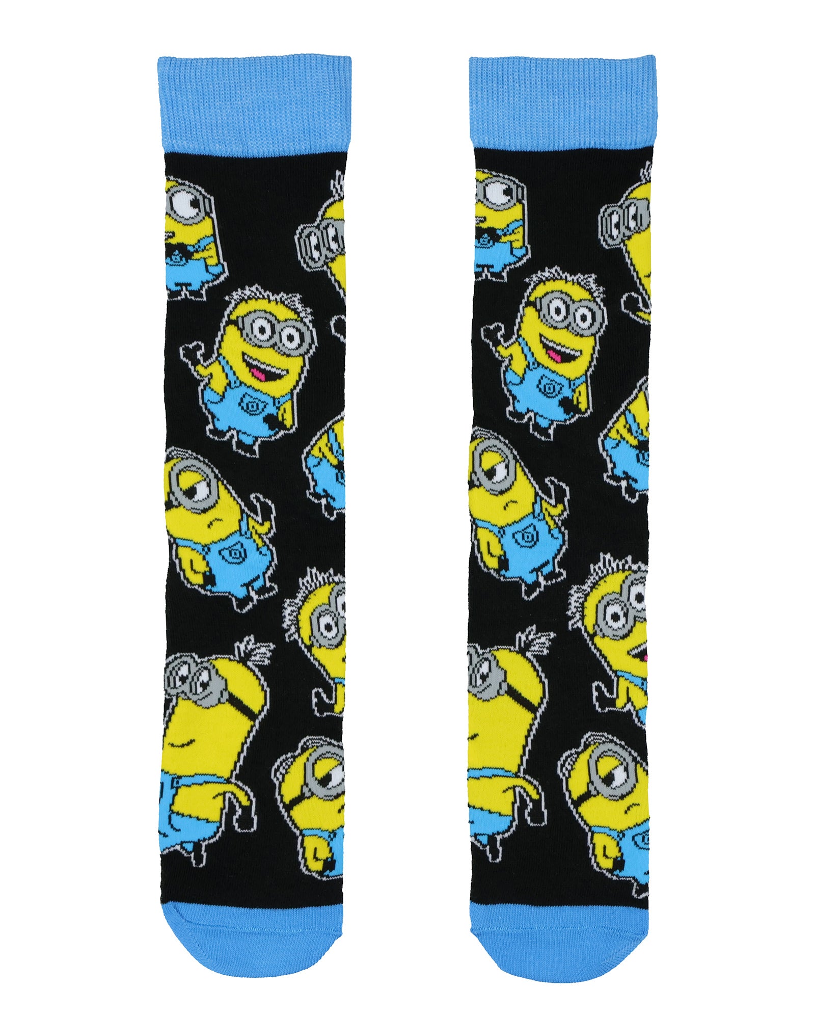 Minions Socks Men's 2-Pair Kevin Stuart Phil Designs Mid-Calf Crew Socks