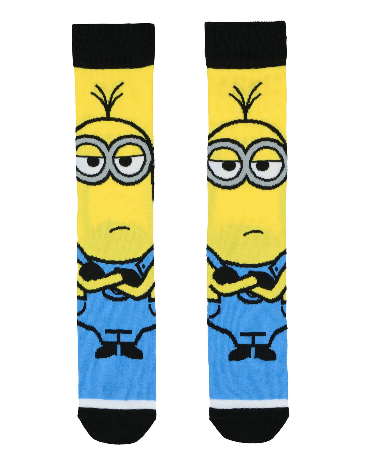 Minions Socks Men's 2-Pair Kevin Stuart Phil Designs Mid-Calf Crew Socks