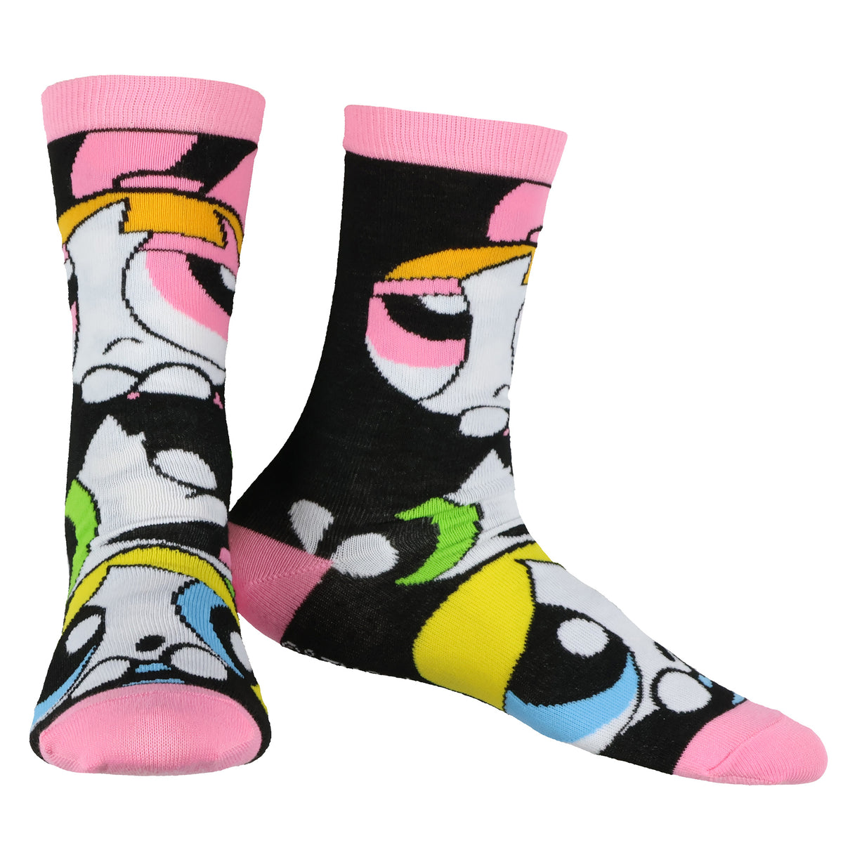 The Powerpuff Girls Socks Women's Blossom Buttercup Bubbles 3-Pair Crew Socks