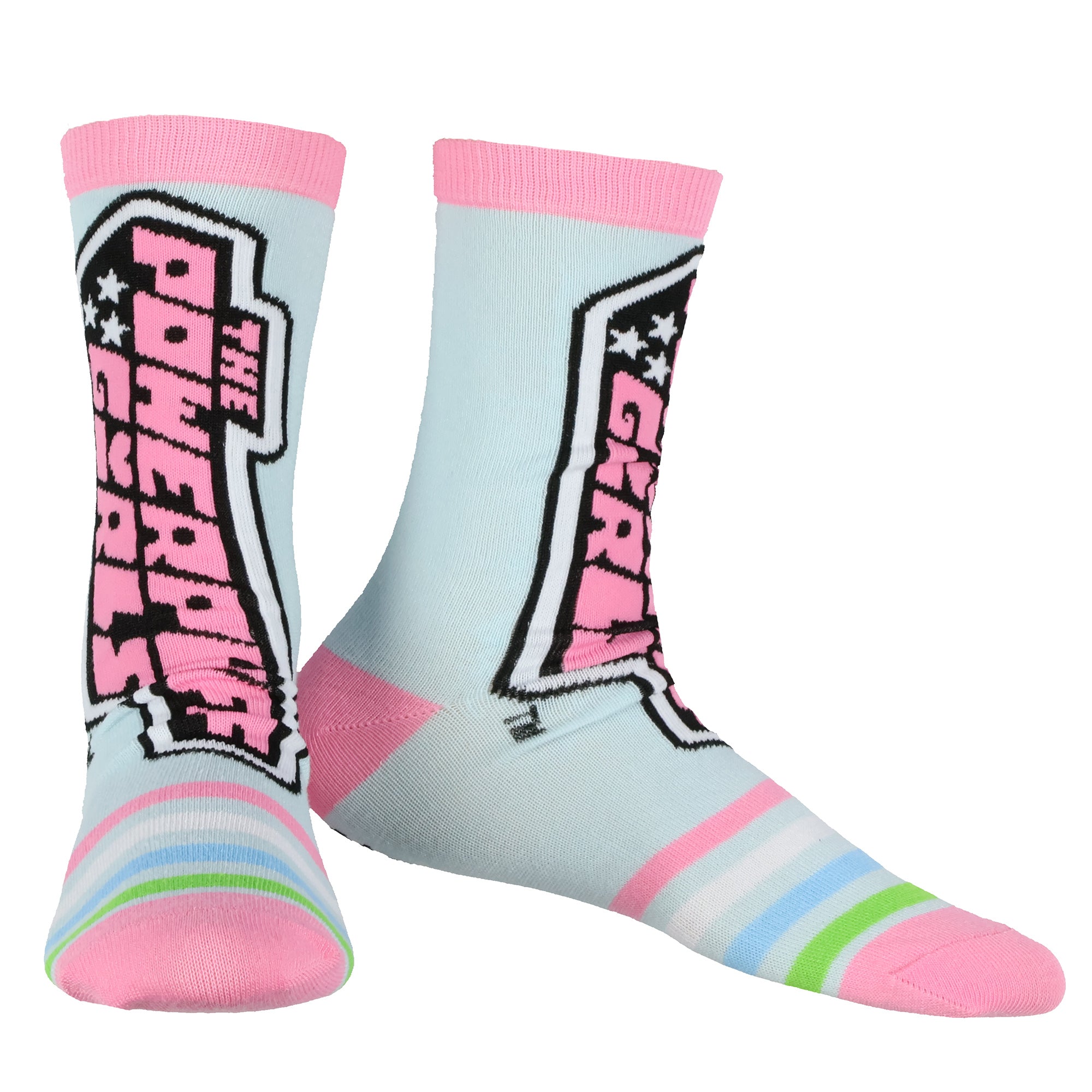 The Powerpuff Girls Socks Women's Blossom Buttercup Bubbles 3-Pair Crew Socks