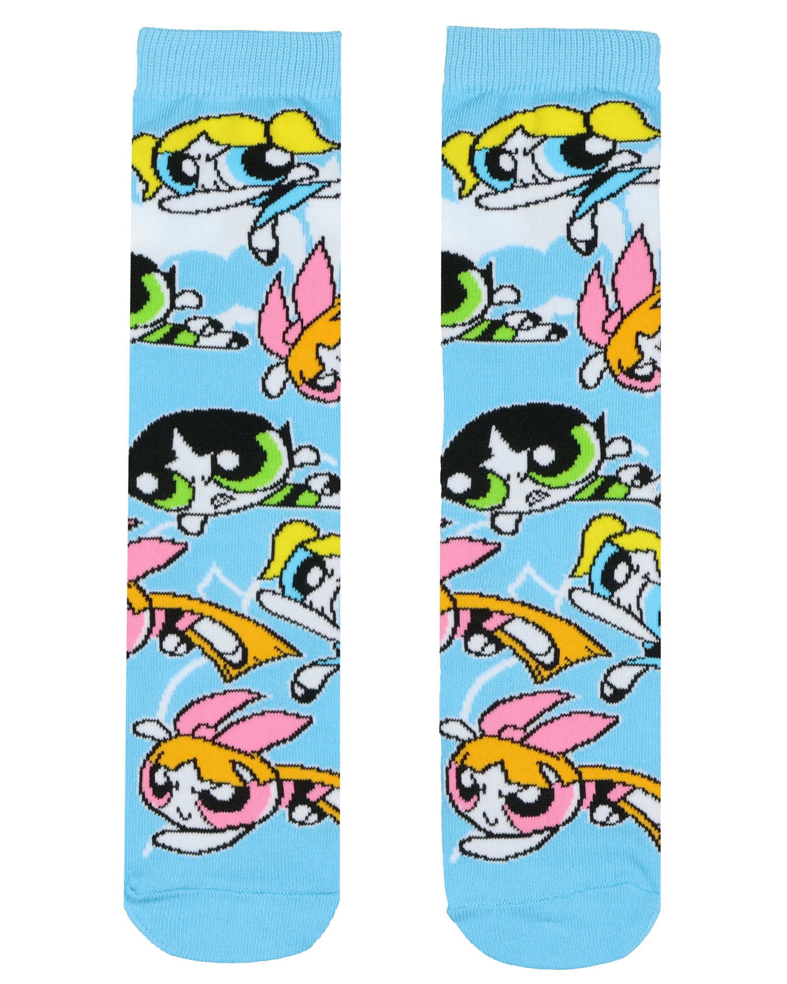 The Powerpuff Girls Socks Women's Blossom Buttercup Bubbles 3-Pair Crew Socks
