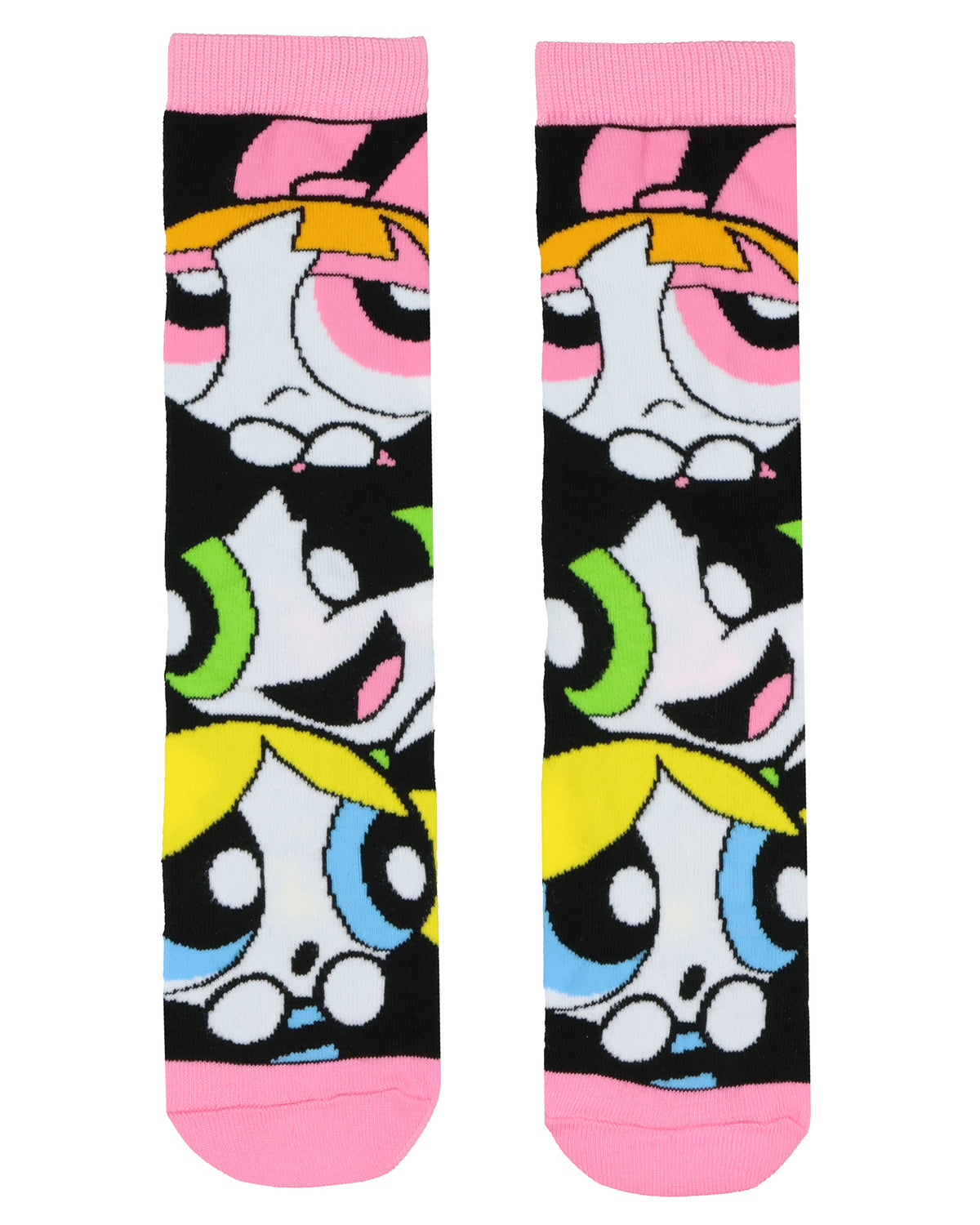 The Powerpuff Girls Socks Women's Blossom Buttercup Bubbles 3-Pair Crew Socks