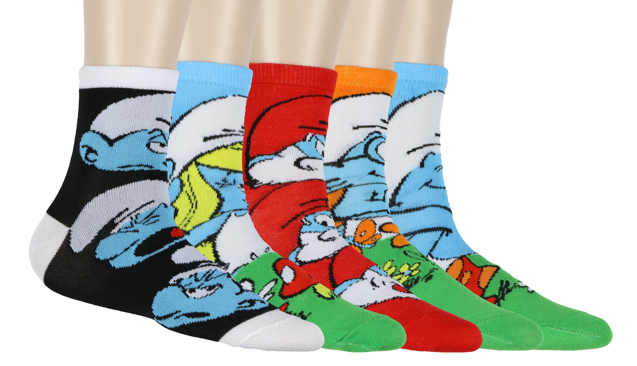 The Smurfs Women's Character Designs 5-Pack Ankle Socks