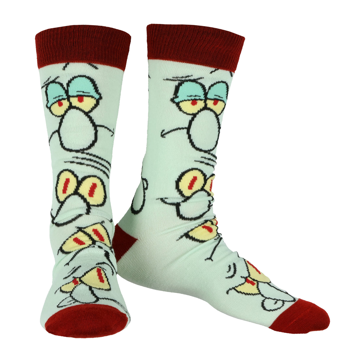 SpongeBob Squarepants Socks Men's Allover Character Designs 7-Pair Crew Sock Set