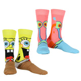 Spongebob SquarePants Socks Men's Character Face Designs 7-Pair Crew Socks