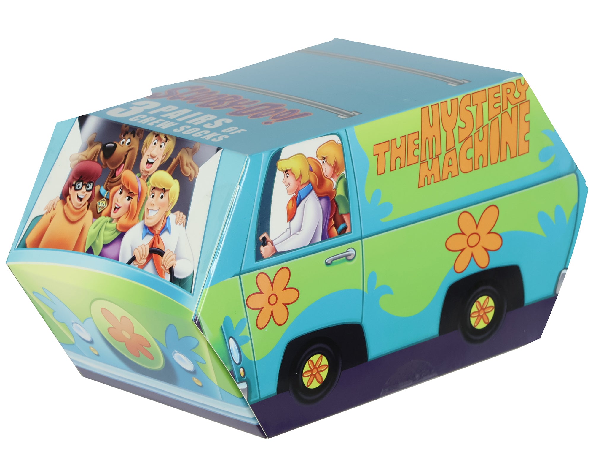 Scooby-Doo! Socks Men's 3-Pair Crew Socks with Mystery Machine Gift Box