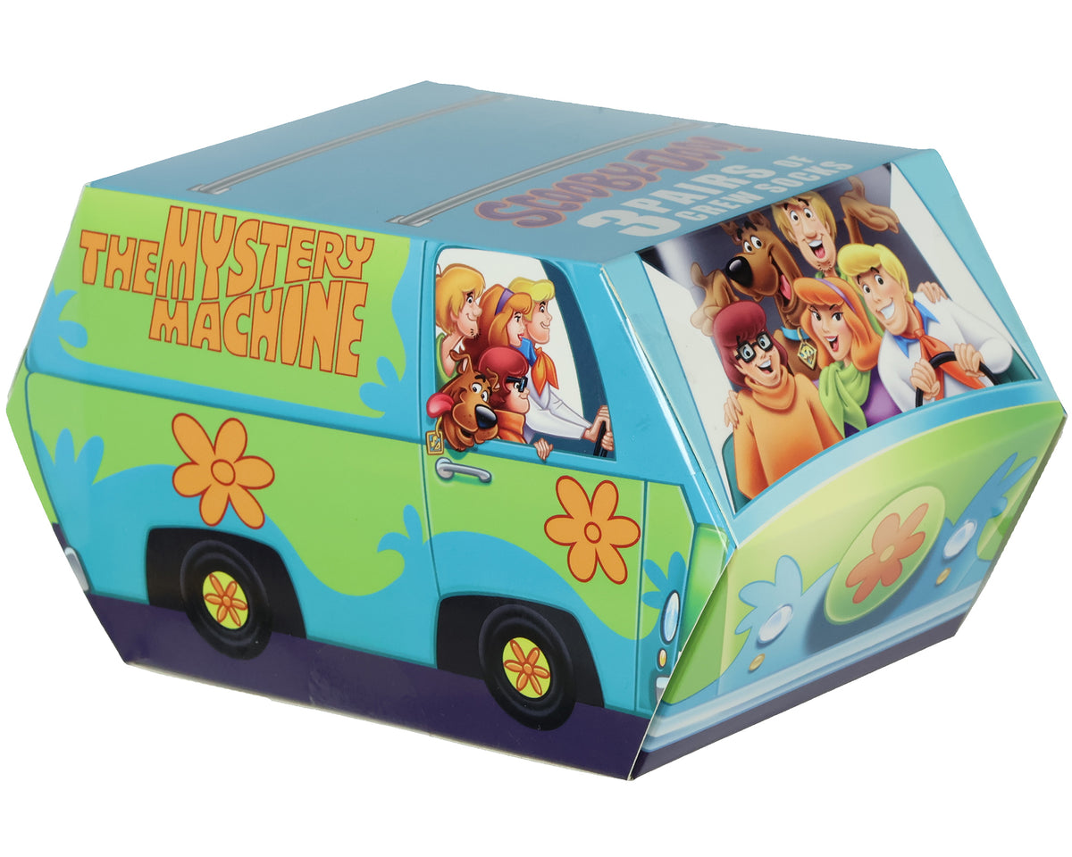Scooby-Doo! Socks Men's 3-Pair Crew Socks with Mystery Machine Gift Box