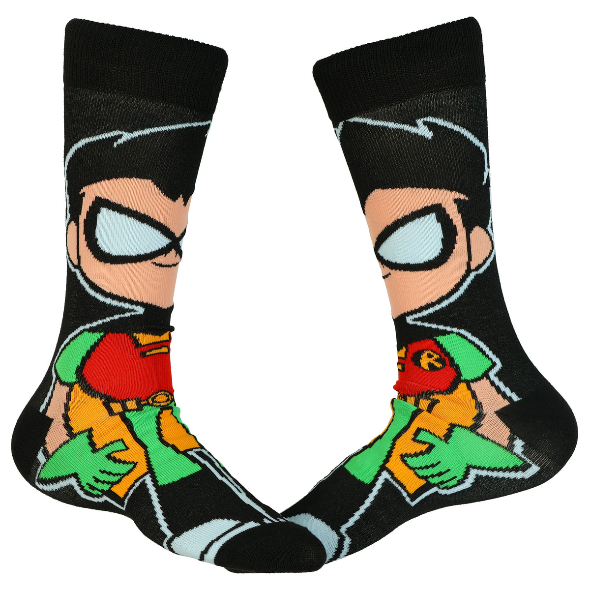 DC Comics Teen Titans Go! Crew Socks Men's Superhero Character 5 Pair OSFM