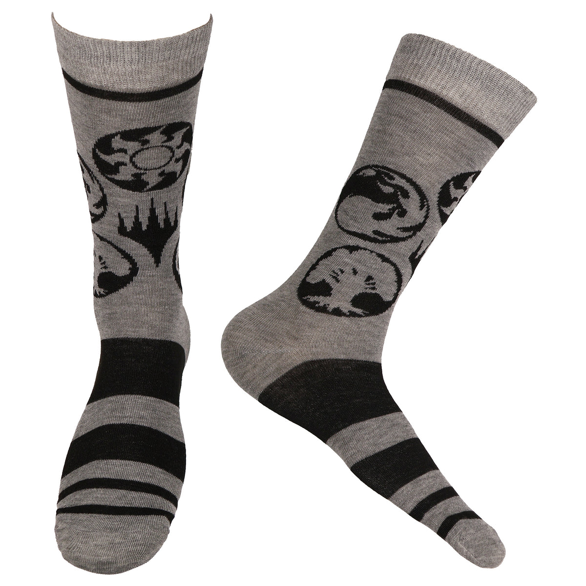 Magic The Gathering Socks Men's Mana Symbol 5 Pair Crew Sock Shoe Size 6-12