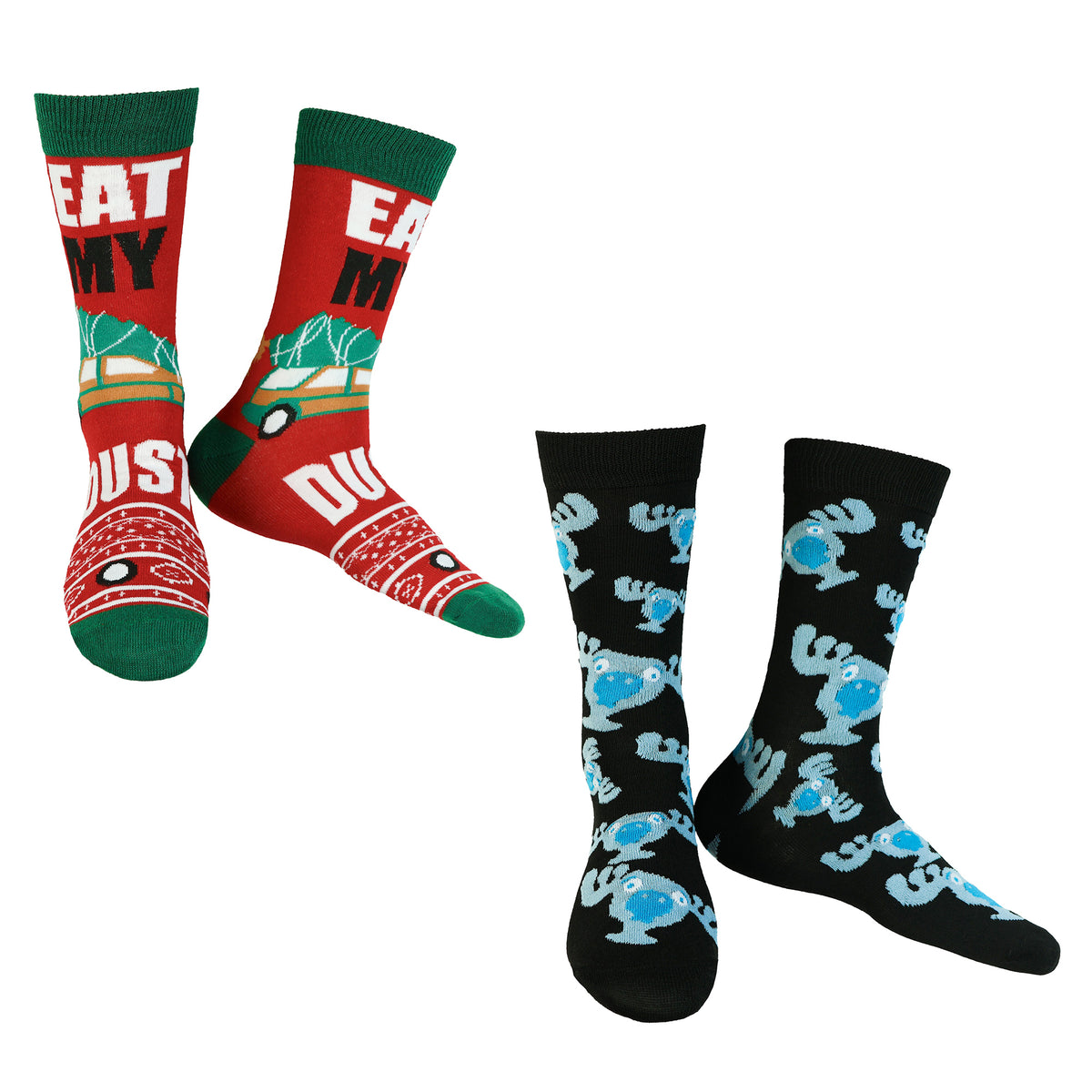 National Lampoon's Christmas Vacation Socks 5 Pair Crew Gift Box Shoe Size 6-12