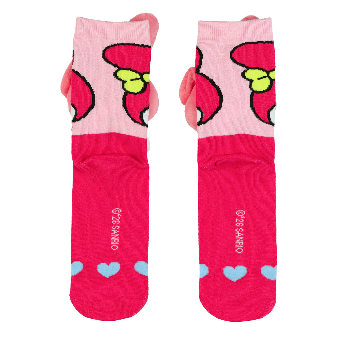 Sanrio My Melody Crew Socks Women's 3D Plush Character 1 Pair OSFM