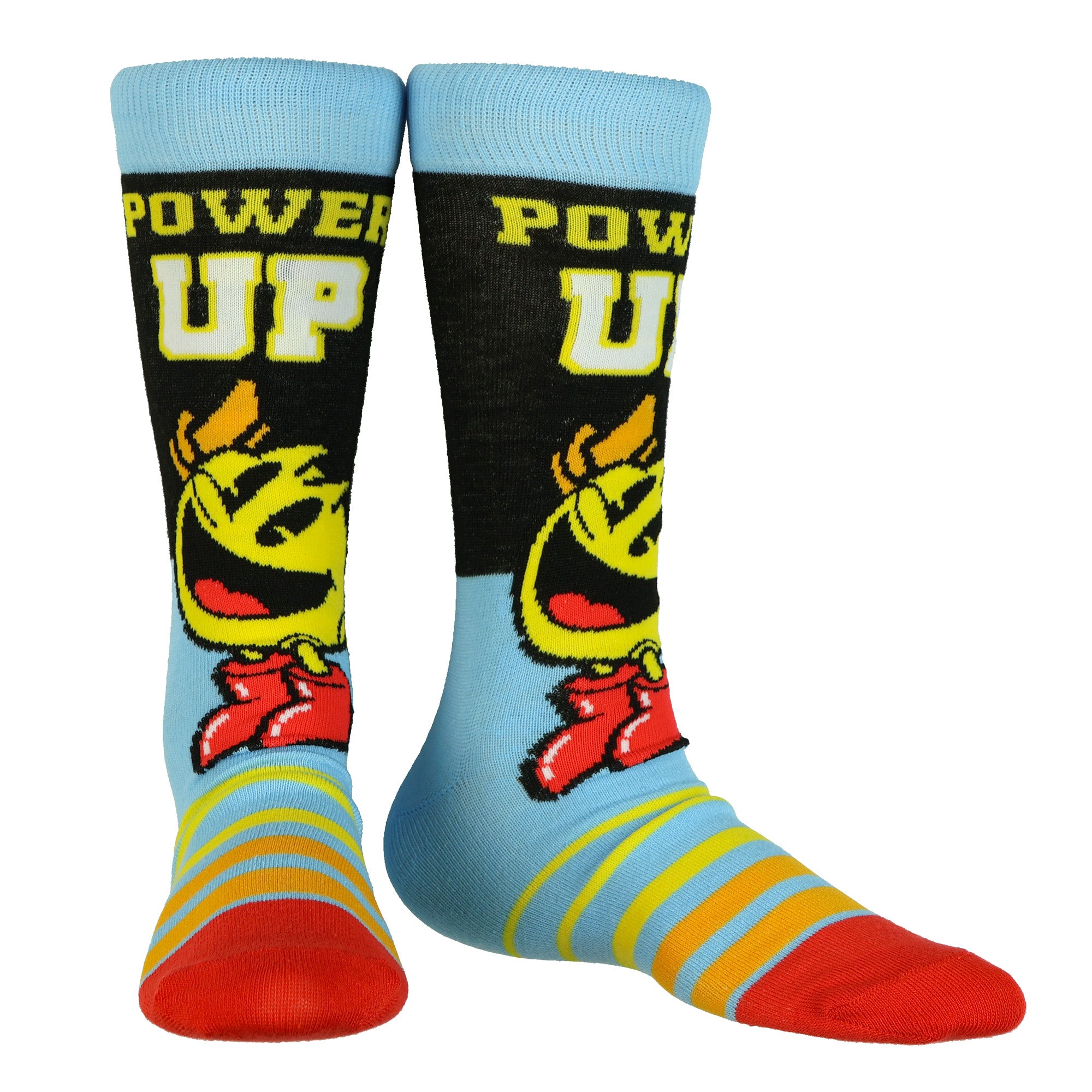Pac-Man Crew Socks Men's 3 Pair Power Up Blinky Inky Clyde Arcade Characters OSFM