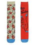 Dr. Seuss Kid's Fox In Socks Character Design Mismatched Knee-High Socks