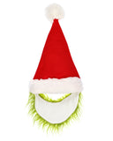 Dr. Seuss GRINCH Who Stole Christmas Knitted Grinch Bearded Santa Hat