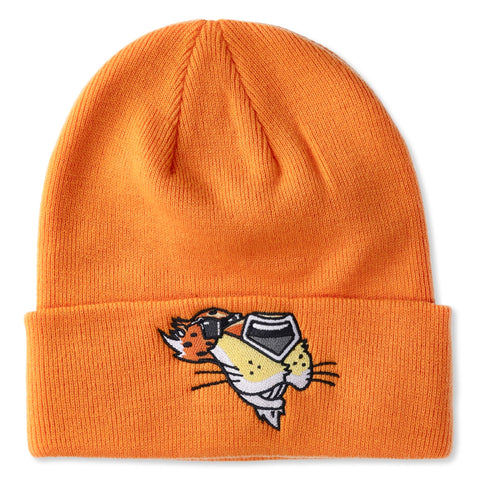 Cheetos Chester Cheetah Beanie Embroidered character Design Fold Cuffed Hat