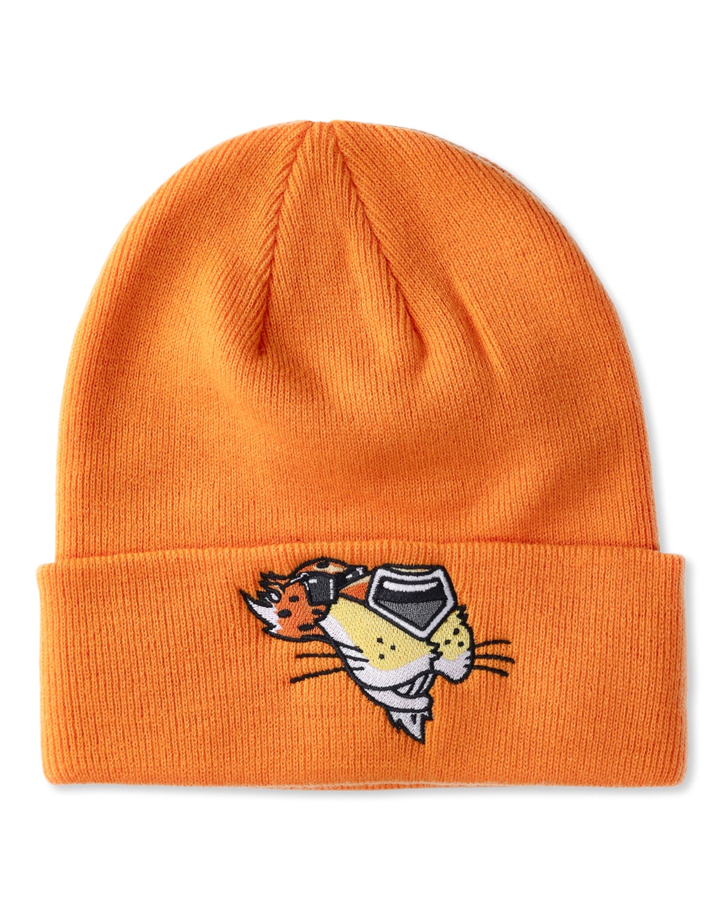 Cheetos Chester Cheetah Beanie Embroidered character Design Fold Cuffed Hat