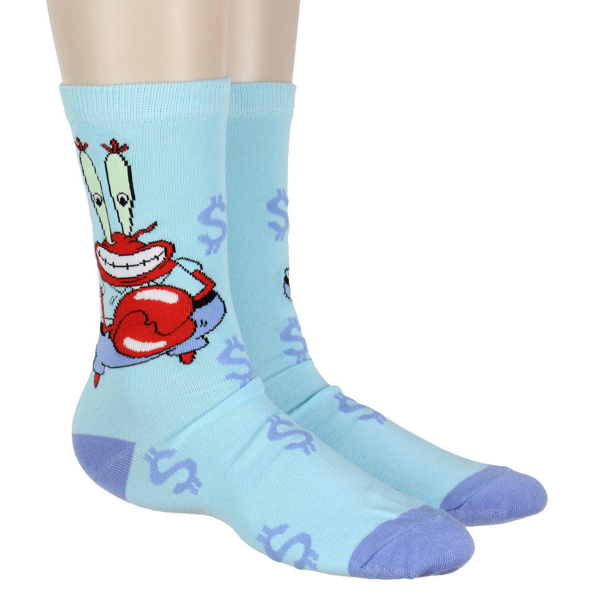 Spongebob SquarePants Socks Men's Bikini Bottom Bunch 5-Pair Crew Socks