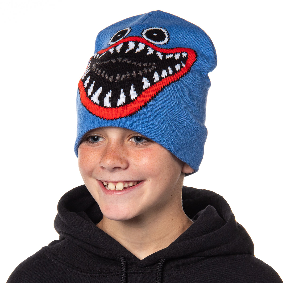Poppy Playtime Kids Huggy Big Face Design Knitted Beanie Hat for Boys and Girls