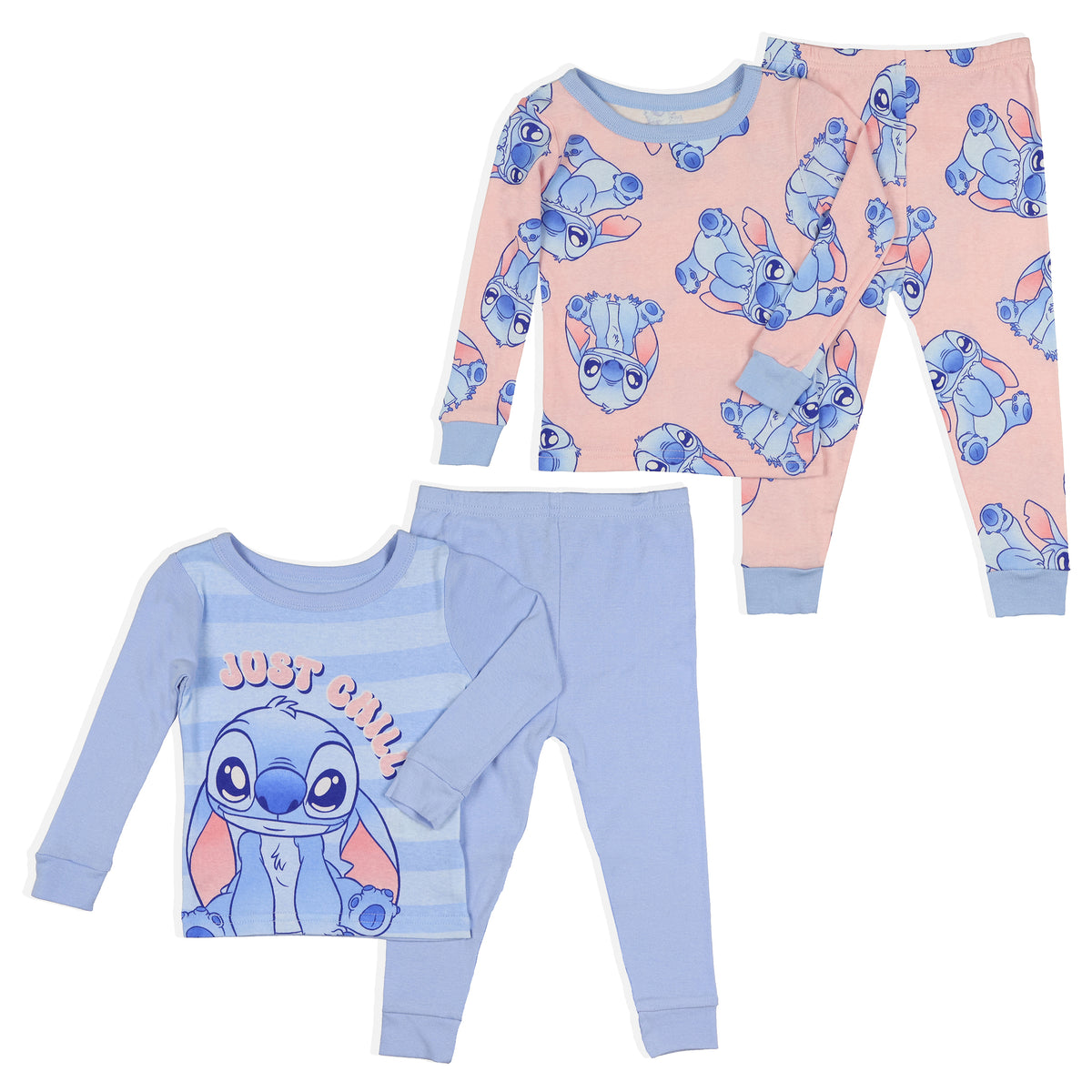 Disney Stitch Pajamas Infant Just Chill 4-Piece Tight Fit Sleep Set