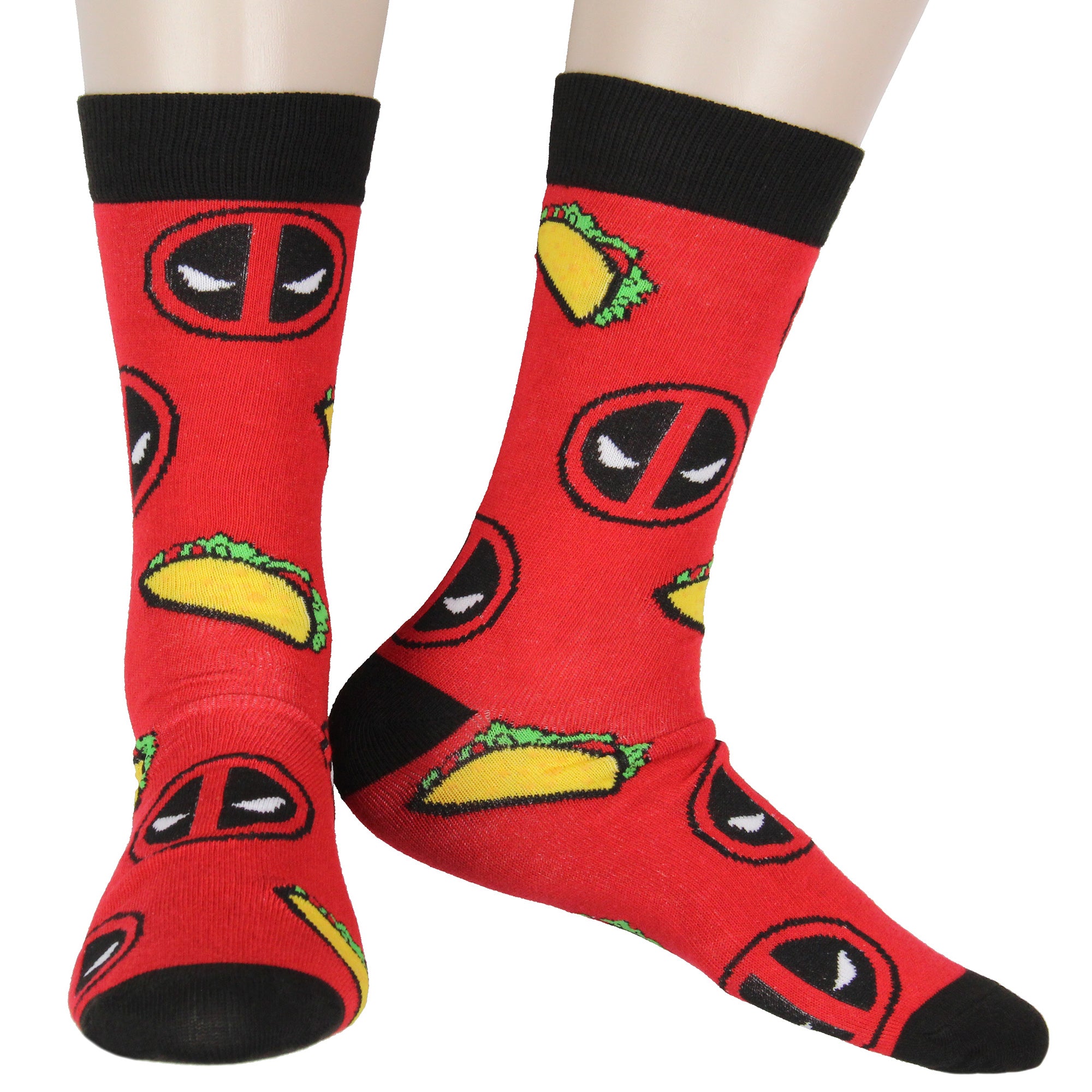 Marvel Deadpool The Degenerate Men's 3-Pack Mid-Calf Adult Crew Socks