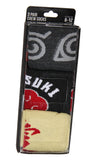 Naruto Shippuden Men's Clan Logos 3-Pack Adult Mid-Calf Crew Socks Size 8-12