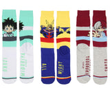 My Hero Academia Socks  Men's Character Design 3 Pack Adult Mid-Calf Crew Socks