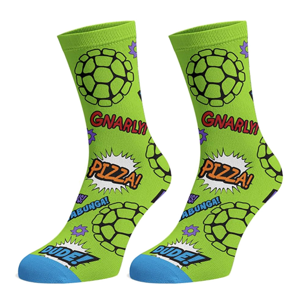 Teenage Mutant Ninja Turtles Men's Turtle Power 3-Pack Adult Mid-Calf Crew Socks