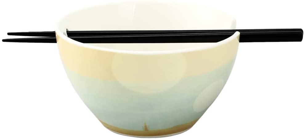 Star Wars The Mandalorian Ceramic Ramen Noodle Bowl with Chopsticks