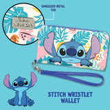 Disney Lilo & Stitch Tropical Design Snap-Closure Wristlet Wallet w/ Wrist Strap