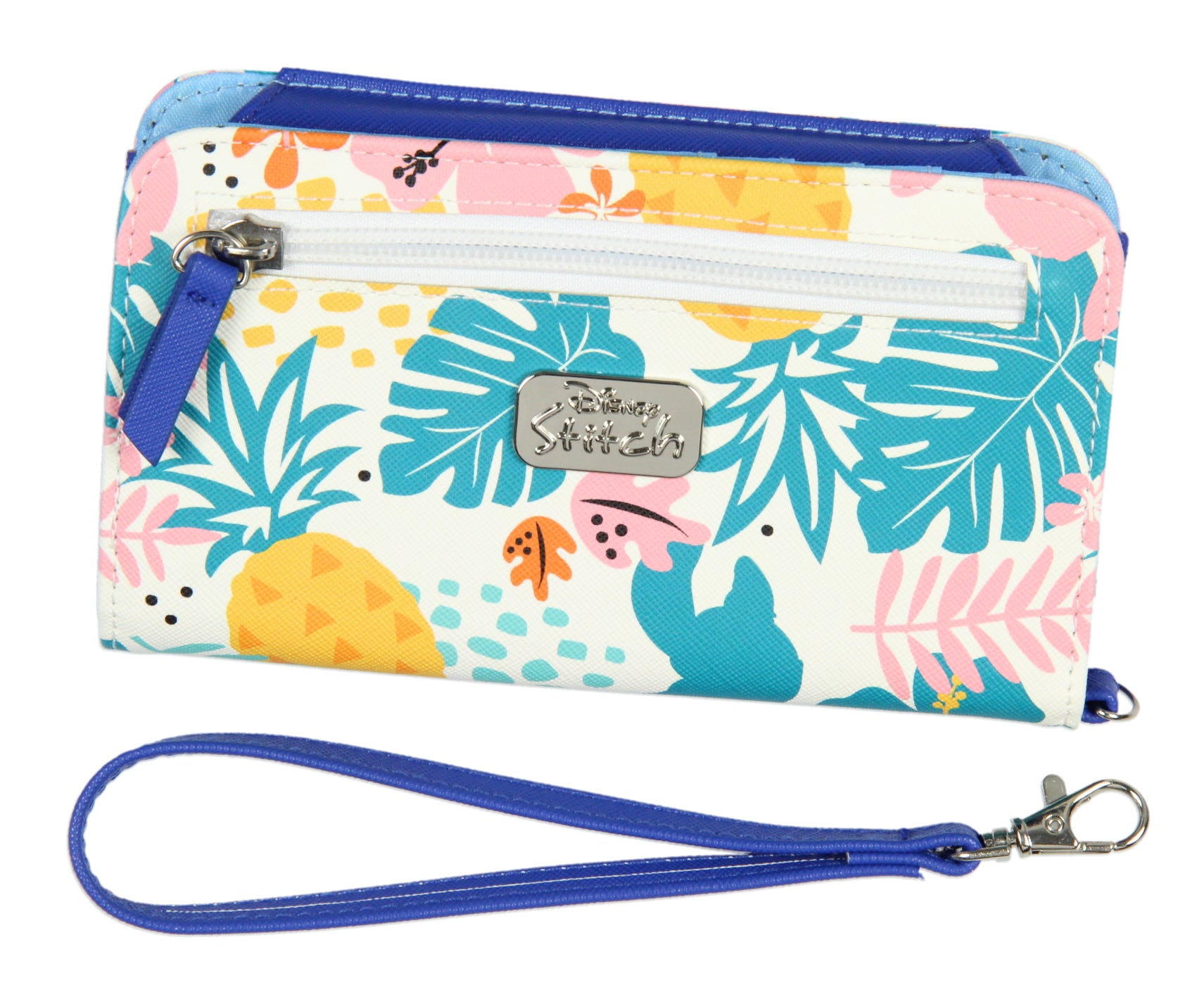 Disney Lilo & Stitch Tropical Design Snap-Closure Wristlet Wallet w/ Wrist Strap