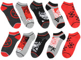 Berserk Socks Anime Guts Brand Of Sacrifice 5 Pack Mens No Show Ankle Socks