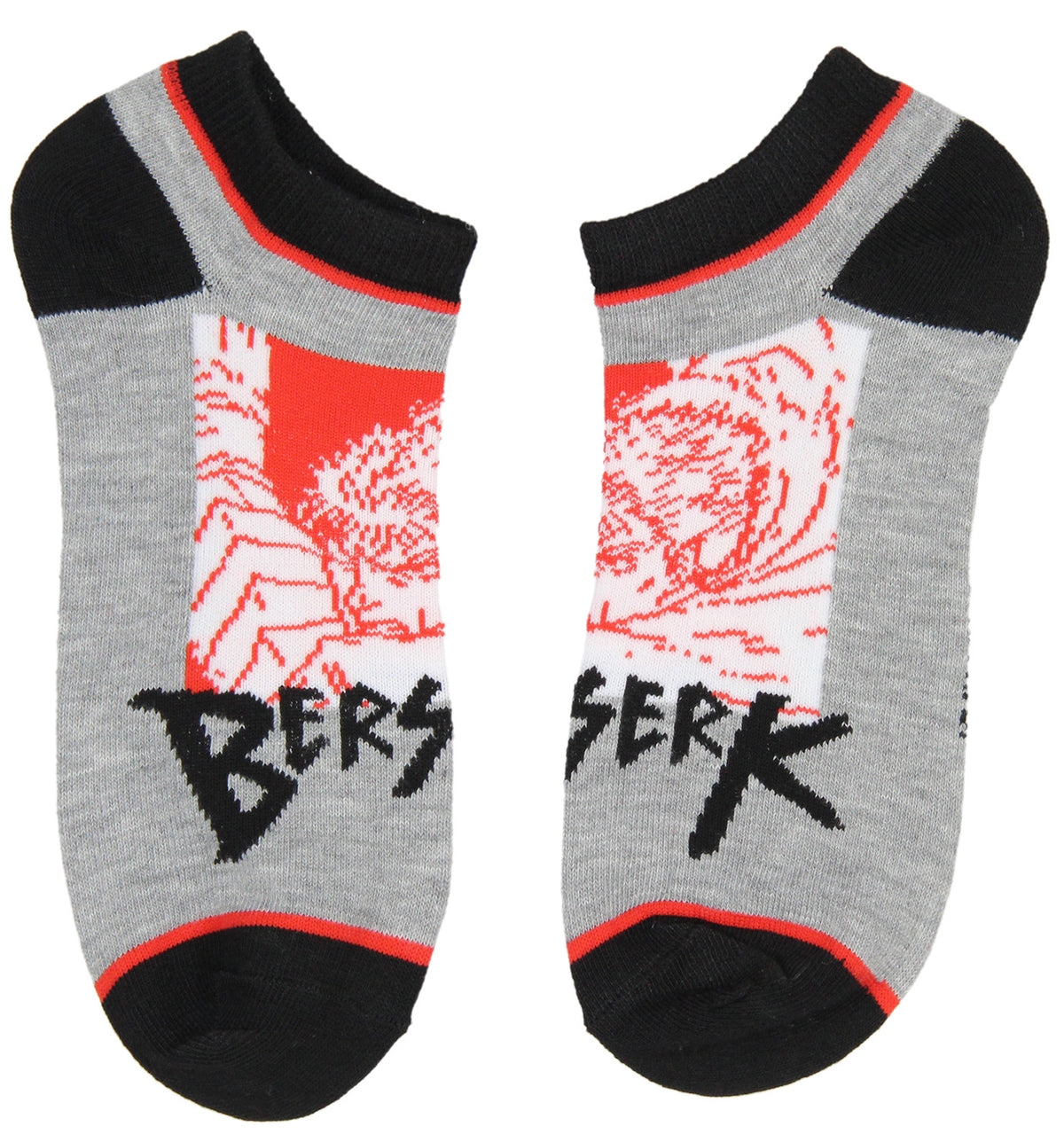 Berserk Socks Anime Guts Brand Of Sacrifice 5 Pack Mens No Show Ankle Socks