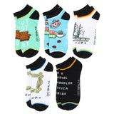 Friends TV Show Socks Pivot Pivot Mix and Match Adult Ankle Socks 5 Pack