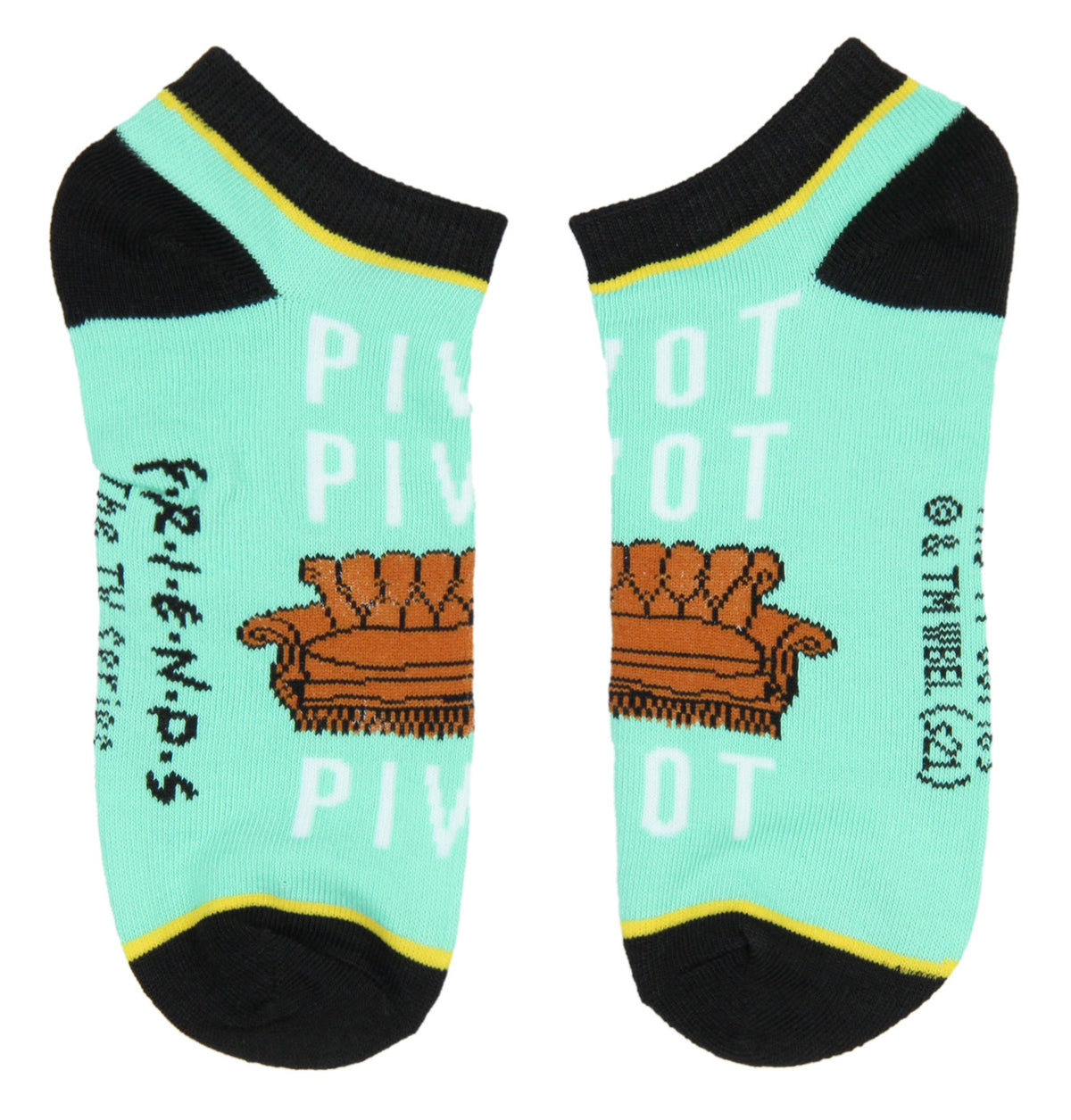 Friends TV Show Socks Pivot Pivot Mix and Match Adult Ankle Socks 5 Pack