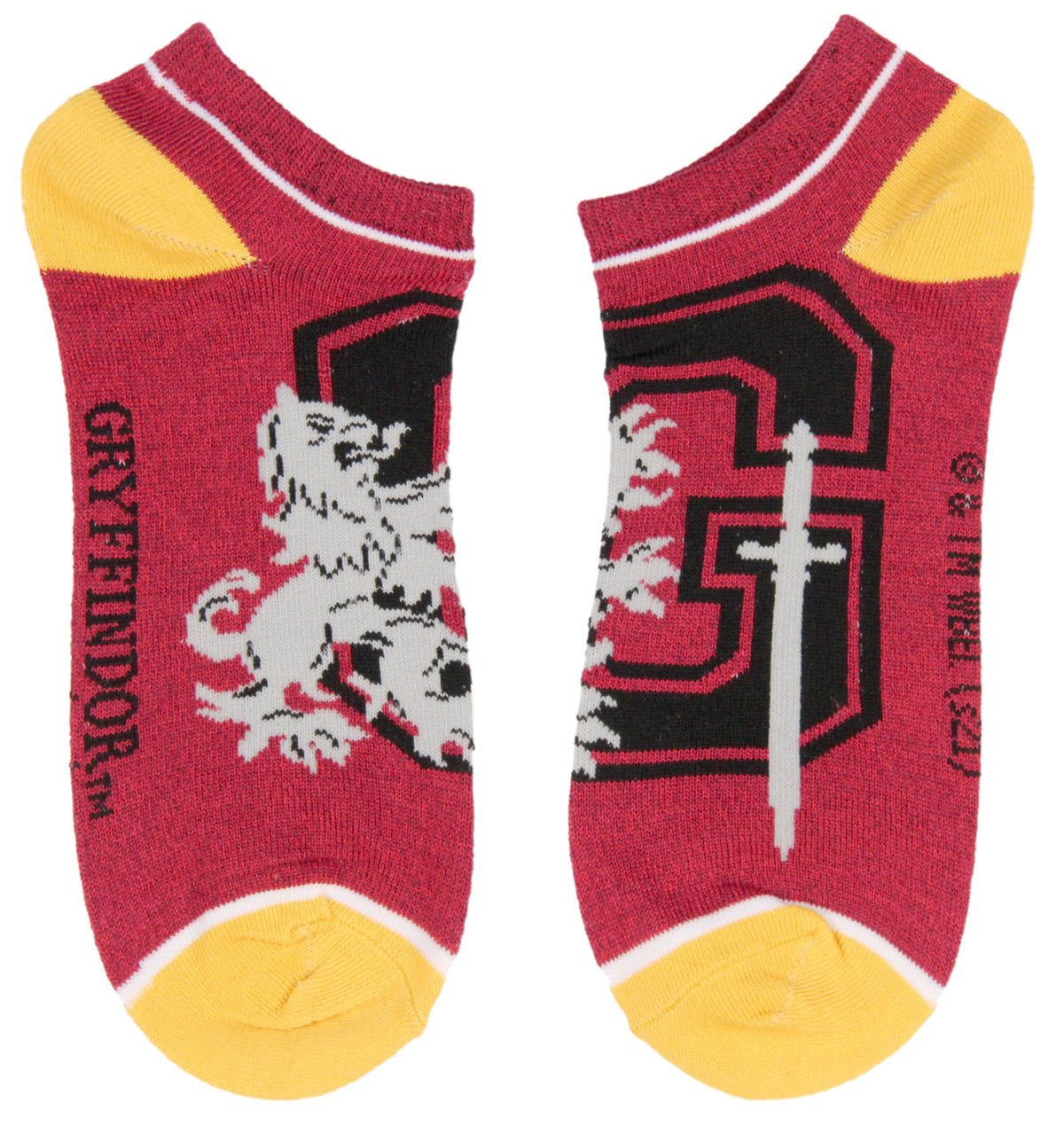Harry Potter Adult Hogwarts Houses Varsity Logo Mix and Match Ankle Socks 5 Pack