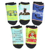 Scooby-Doo Socks Adult Mystery Machine Ruh-Roh 5 Pack Mix and Match Ankle Socks