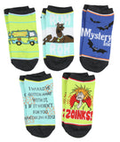 Scooby-Doo Socks Adult Mystery Machine Ruh-Roh 5 Pack Mix and Match Ankle Socks