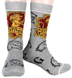 Harry Potter Socks House Crest and Animal Designs 5 Pack Adult Crew Socks