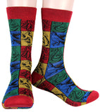 Harry Potter Socks House Crest and Animal Designs 5 Pack Adult Crew Socks